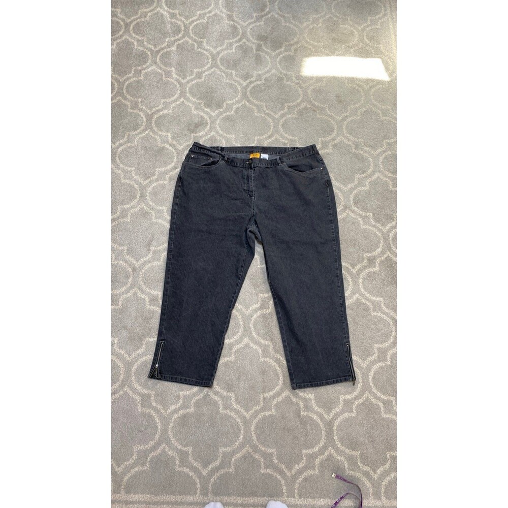 Ruby Rd. Cropped Ankle Zip Jeans 24